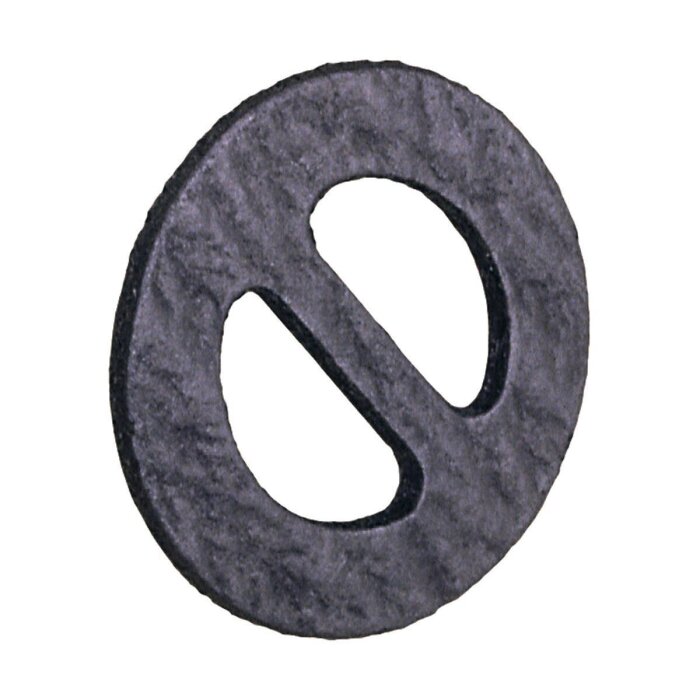 Svart o-ring packning med två öppningar, används i radiatorventiler och adaptrar.