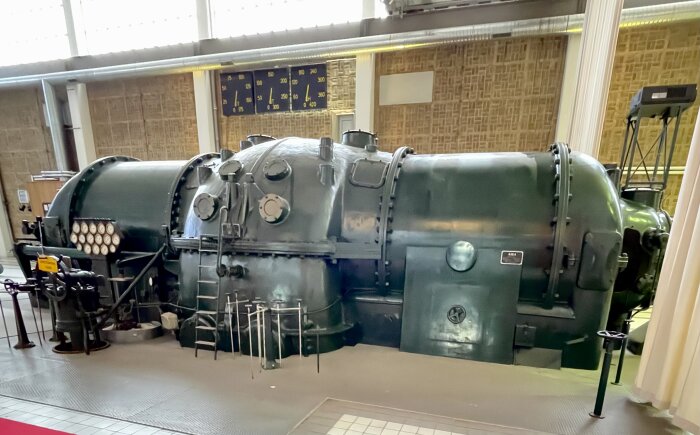 Jungströmsturbin från 1950-talet i Öresundsverket, nu del av ett museum.