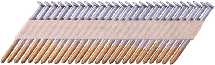 Rader av spikband med silverfärgade spikar och bruna ribbor, Gunnebo.