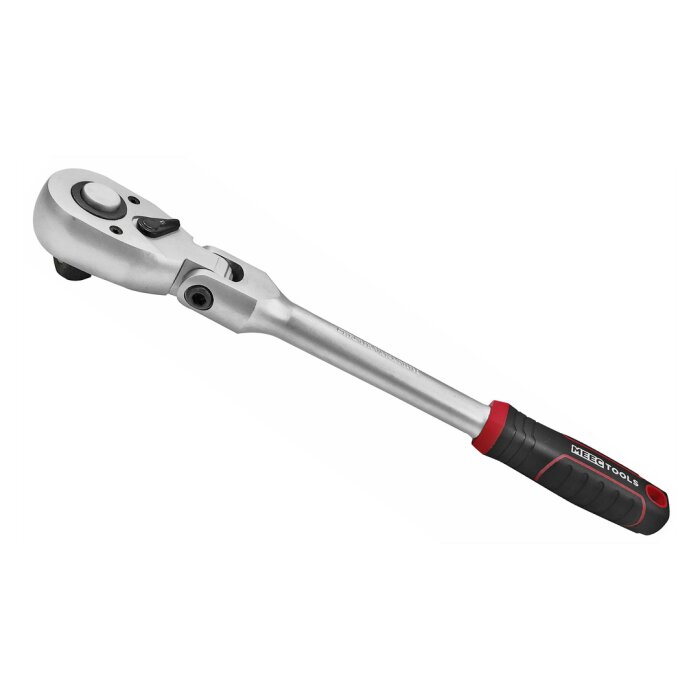 Skiftnyckel av märket Meec Tools med rött och svart handtag, diskussion om kvalitet och märken.