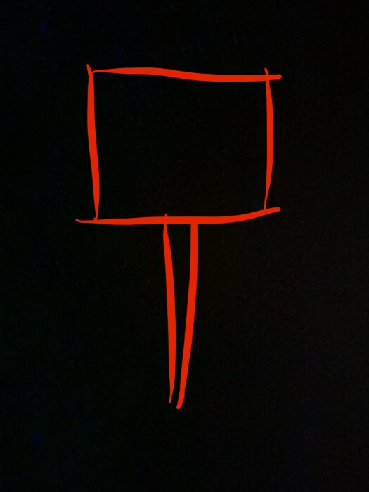 Handritad skiss av ett plinthus med en lång brygga som leder till ytterdörren.