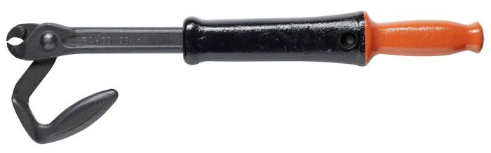 Nagelavdragare med svart och orange handtag, tålig och anpassad för grova spikar.
