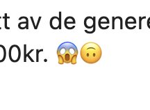Två emojis, en förvånad och en fundersam, efter text om kostnad.