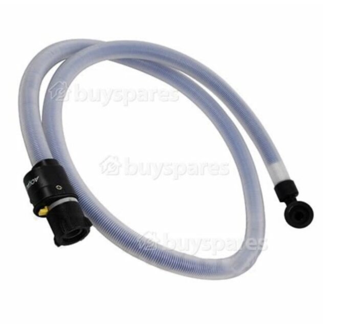 Begagnad diskmaskinslang med gult knappreglage och vridbar överdel, användarmanual saknas.