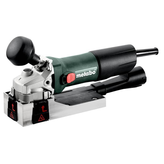 Lackfräs från Metabo med grön och svart design, använd för att underlätta borttagning av lack vid trärenovering.