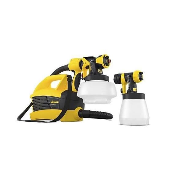 Wagner färgspruta med två sprutpistoler och extern kompressor, modell 690.