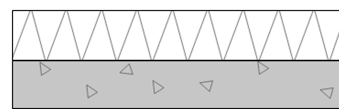 Diagram över badrumsgolvets lager, visar EPS-isoleringsskivor ovanpå en betongplatta för golvvärmeinstallation.