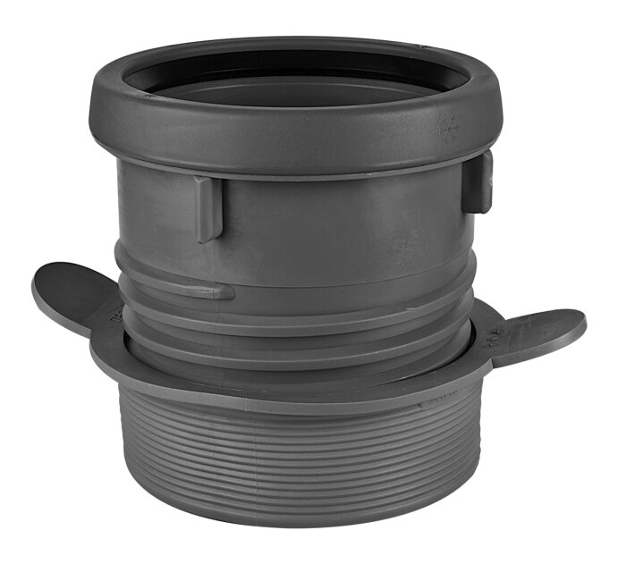 Gjutjärnsmuff rekommenderad för Falu Expand, grå anslutningsdel.