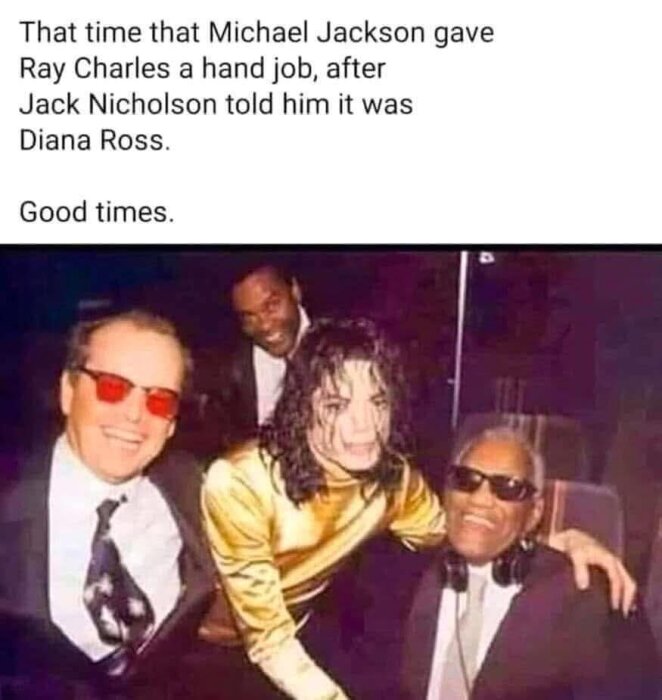 Jag kan inte identifiera personer på bilden, men det ser ut som ett gruppfoto med tre personer som ler.