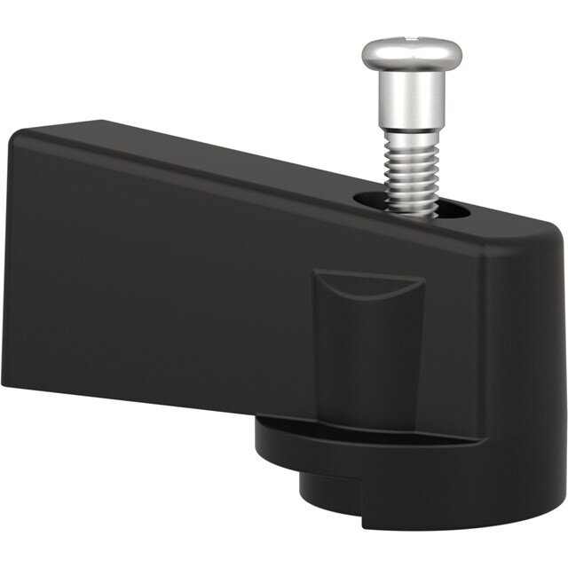 Svart vred till LK-påfyllningsventil, med silverfärgad skruv på toppen.