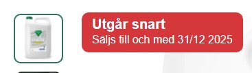 Behållare av Grön-Fri Proffs från Jape med texten "Utgår snart, Säljs till och med 31/12 2025" på röd bakgrund.
