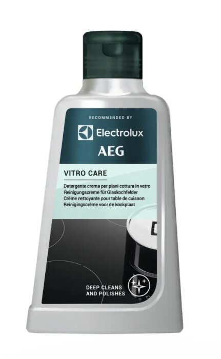 Electrolux AEG Vitro Care flaska för rengöring av glaskeramikhällar.