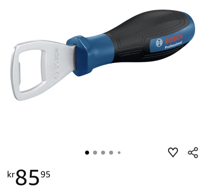 Flasköppnare från Bosch Professional, blå och svart, säljs för kr 85,95.