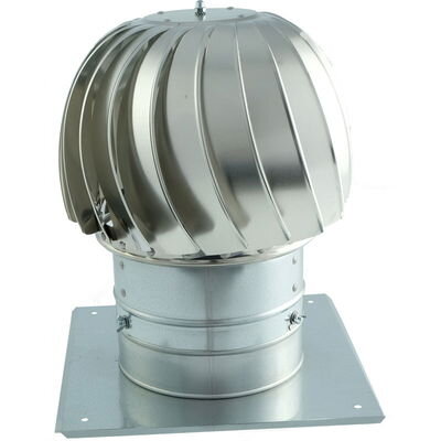 Roterande dragförbättrare i metall på monteringsplåt.