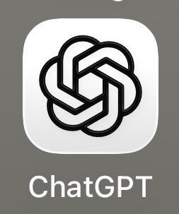 ChatGPT-appens ikon på en grå bakgrund.