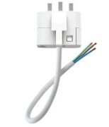 Vit sladd för skarvning med tre ledningar, lämplig för att ansluta till GU10-socklar.