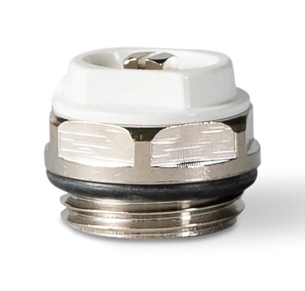 Blindplugg med insexskruv och o-ring, används i rörsystem för att stänga av flöden.