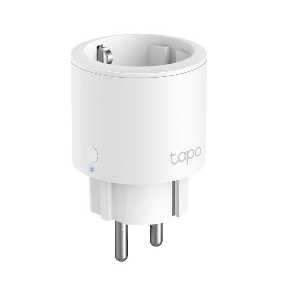 Vit smart plug från Tapo för elkontroll av energikrävande apparater.