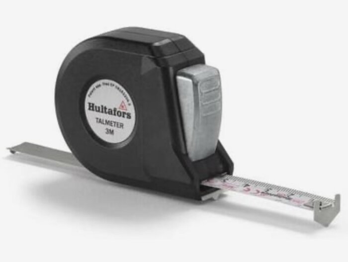 Talmeter från Hultafors med 3 meters måttband utdraget.