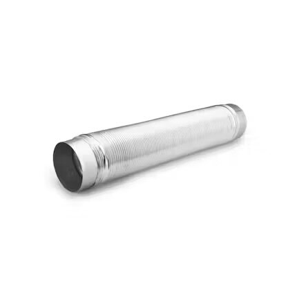 Aluminiumslang för ventilation, använd i badrum för att koppla fläkten till fasadgaller.
