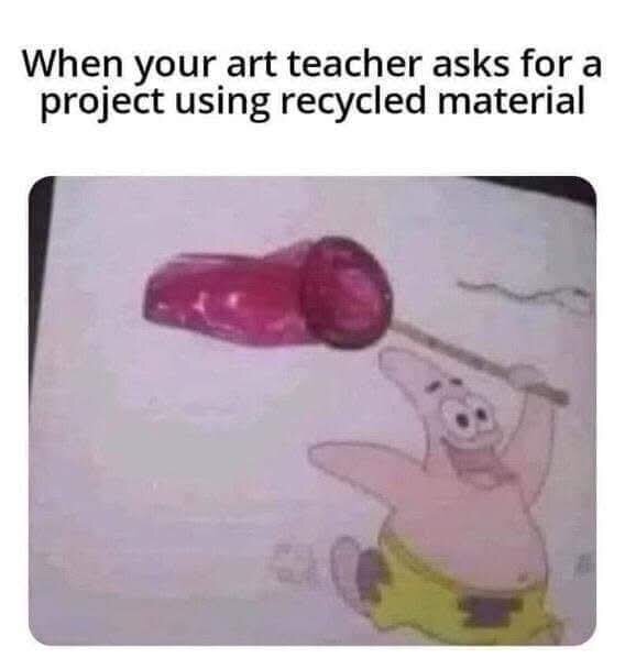 Tecknad figur med fjärilshåv och fingertuta som illustration av återvinning.