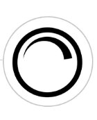 Symbol för dimbara lampor, cirkel med en sektion markerad, används för att indikera att en LED-lampa eller ett drivdon kan dimmas.