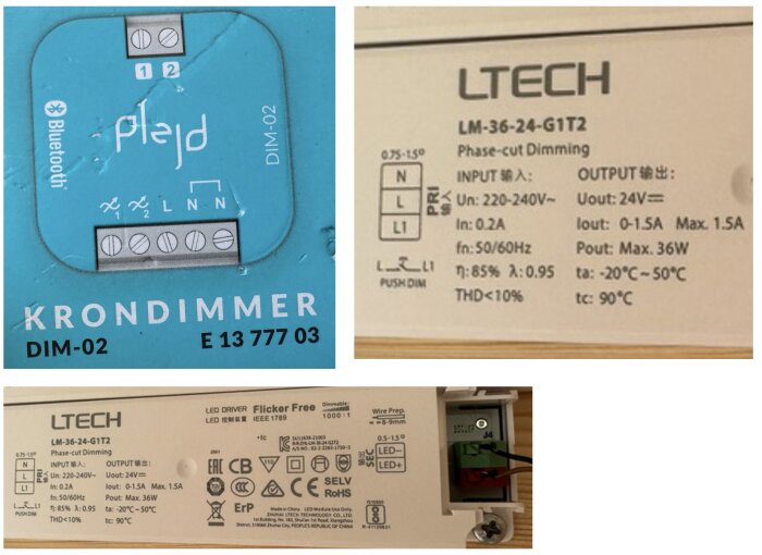 PLEJD dimmer och LTECH trafo.png