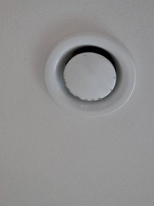 Ventilationsutlopp i taket.