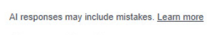 AI responses may include mistakes, with "Learn more" understruket.