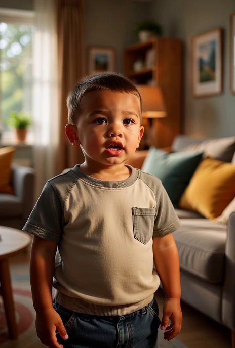 En fascinerande video där en tvååring använder ett barns röst för att diskutera politik som om hen vore vuxen. Skaparen blev själv överraskad av det realistiska resultatet och barnets vuxna sätt att tala.