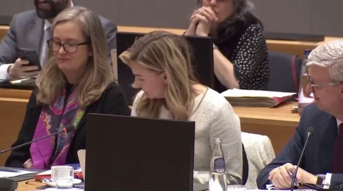 Europaparlamentets möte där en svensk politiker uttrycker kritik mot EU-beslut som påverkar finansiering av kärnkraft. Se intervjun från Transport, Telecommunications and Energy Council 16 mars 2026.